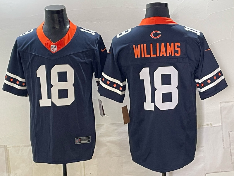 Men Chicago Bears #18 Williams blue Nike Limited NFL Jersey 0912007